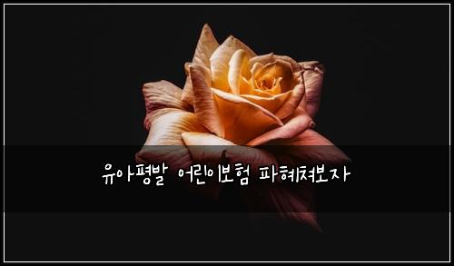์ ์ํ๋ฐ ์ด๋ฆฐ์ด๋ณดํ ํํ์ณ๋ณด์