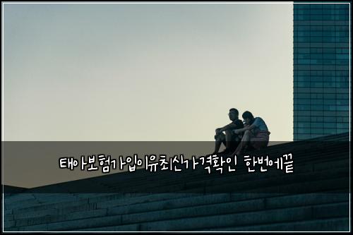 태아보험가입이유최신가격확인 한번에끝