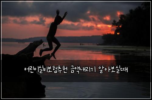 어린이실비보험추천 금액내리기 알아보실때
