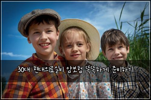 30대 현대의료실비 암보험 똑똑하게 준비하기