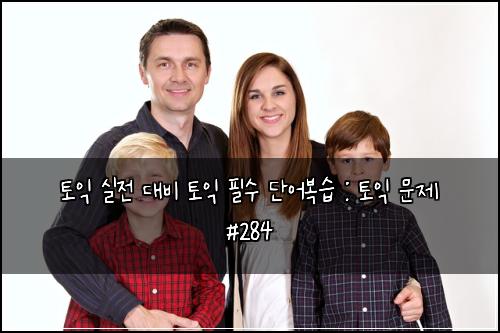 토익 실전 대비 토익 필수 단어복습 : 토익 문제 #284