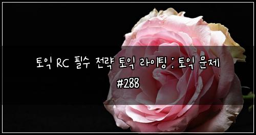 토익 RC 필수 전략 토익 라이팅 : 토익 문제 #288