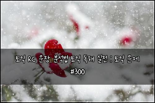 ํ ์ต RC ๋ฌธ์ฅ ๋ถ์๋ฒ ํ ์ต ๋
ํด ์ค์ : ํ ์ต ๋ฌธ์ #300