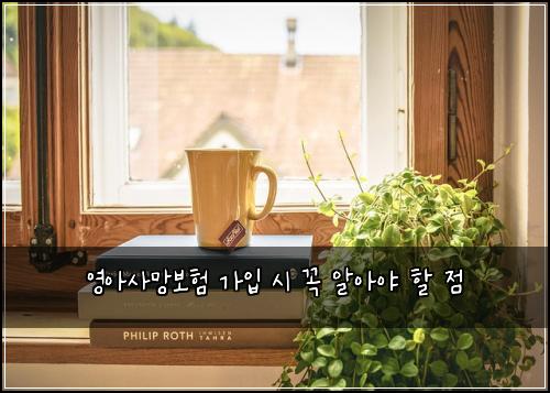 영아사망보험 가입 시 꼭 알아야 할 점