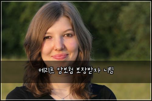 메리츠 암보험 보장받자  니팀