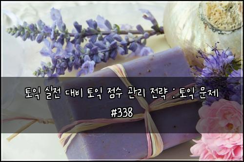 토익 실전 대비 토익 점수 관리 전략 : 토익 문제 #338