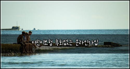 어린이보험 후회없는  온라인가입