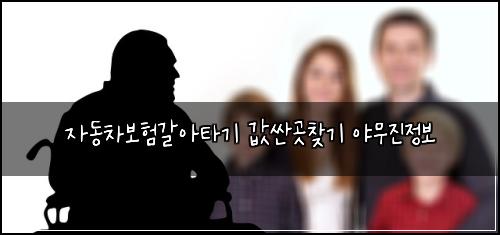 자동차보험갈아타기 값싼곳찾기 야무진정보