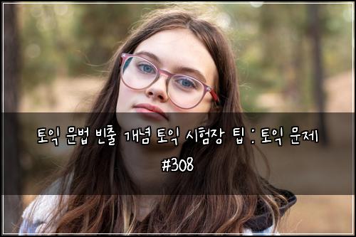 토익 문법 빈출 개념 토익 시험장 팁 : 토익 문제 #308