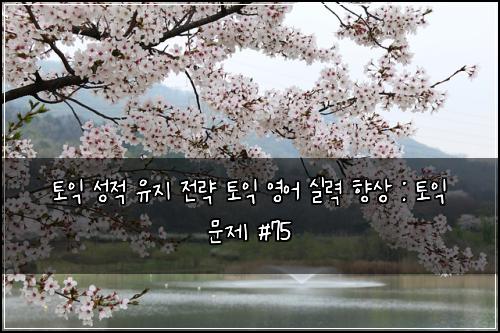 토익 성적 유지 전략 토익 영어 실력 향상 : 토익 문제 #75