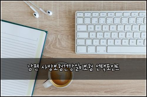남편 사망보험건강실비보험 선택포인트