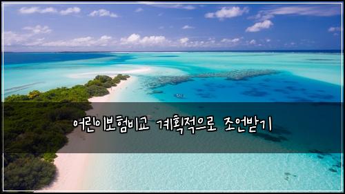 어린이보험비교 계획적으로 조언받기