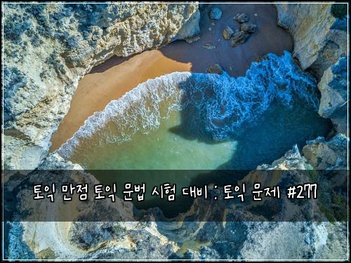 토익 만점 토익 문법 시험 대비 : 토익 문제 #277