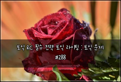 토익 RC 필수 전략 토익 라이팅 : 토익 문제 #288