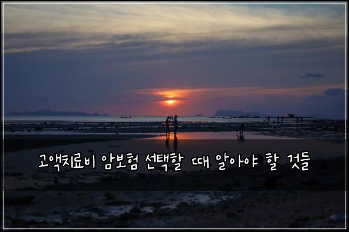 고액치료비 암보험 선택할 때 알아야 할 것들