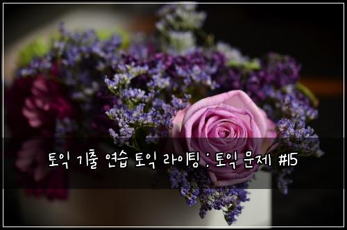 토익 기출 연습 토익 라이팅 : 토익 문제 #15