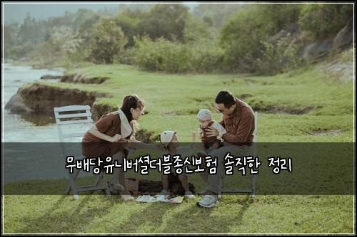 무배당유니버셜더블종신보험 솔직한 정리