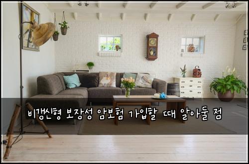 비갱신형 보장성 암보험 가입할 때 알아둘 점