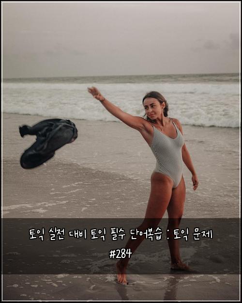 토익 실전 대비 토익 필수 단어복습 : 토익 문제 #284