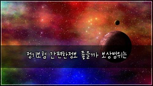 정기보험 간편한정보  좋을까 보상범위는