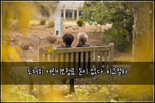 도저히 어린이보험료 돈이 없다 비교절차