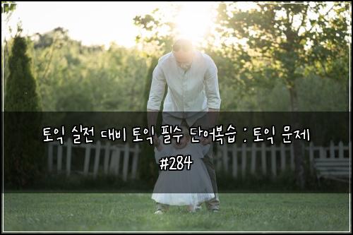 토익 실전 대비 토익 필수 단어복습 : 토익 문제 #284