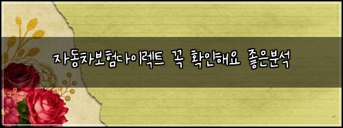 자동차보험다이렉트 꼭 확인해요 좋은분석