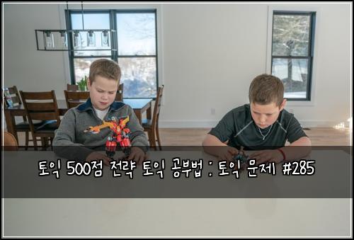 토익 500점 전략 토익 공부법 : 토익 문제 #285