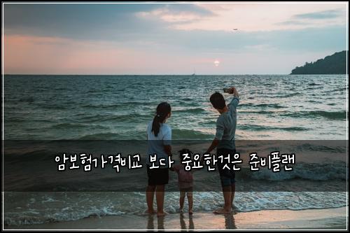 암보험가격비교 보다 중요한것은 준비플랜