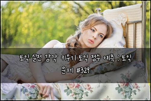토익 실전 감각 키우기 토익 점수 예측 : 토익 문제 #329