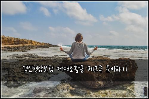 갱신형암보험 제대로활용  체크후 준비하기
