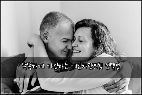 똑똑하게 가입하는 개인차량보험 선택법