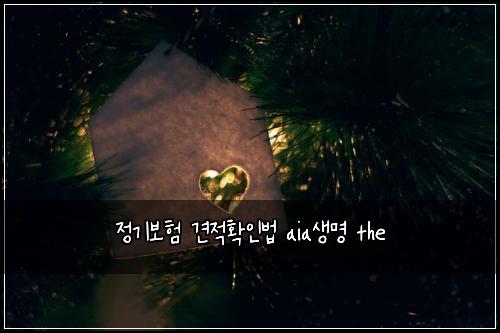 ์ ๊ธฐ๋ณดํ ๊ฒฌ์ ํ์ธ๋ฒ aia์๋ช
the