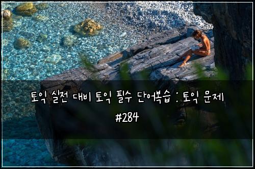 토익 실전 대비 토익 필수 단어복습 : 토익 문제 #284