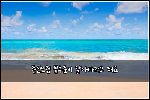 종신보험 필수준비  갈아타려고 해요