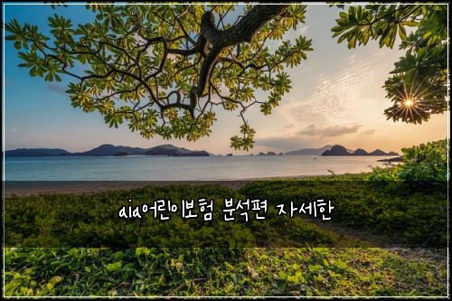 aia어린이보험 분석편  자세한