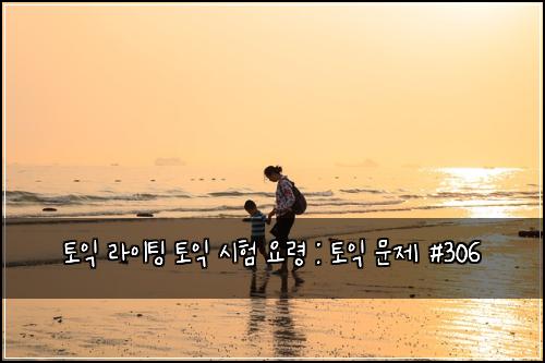 토익 라이팅 토익 시험 요령 : 토익 문제 #306