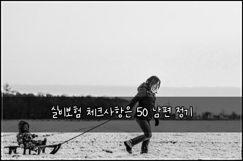실비보험 체크사항은  50 남편 정기