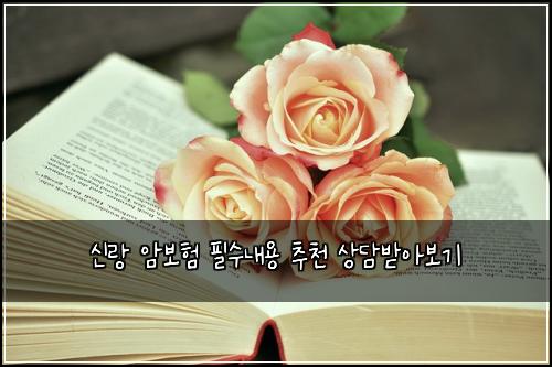 신랑 암보험 필수내용  추천 상담받아보기