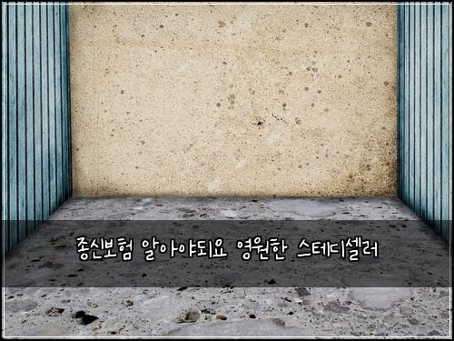 종신보험 알아야되요  영원한 스테디셀러