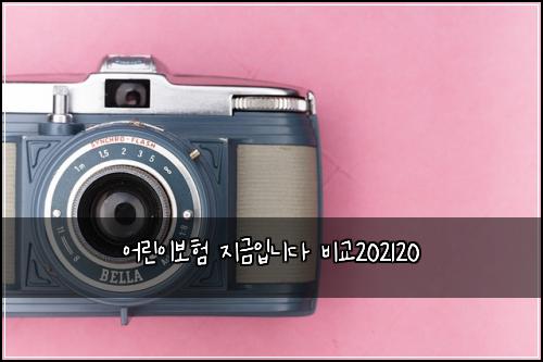어린이보험 지금입니다  비교202120