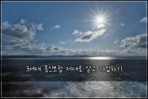 3세대 종신보험 제대로 알고 가입하기