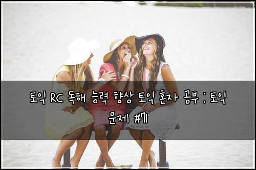 토익 RC 독해 능력 향상 토익 혼자 공부 : 토익 문제 #71