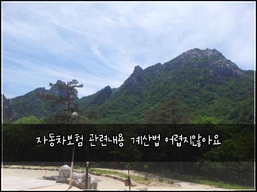 자동차보험 관련내용  계산법 어렵지않아요