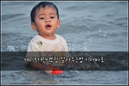메리츠어린이보험 알아두는법  이제바로