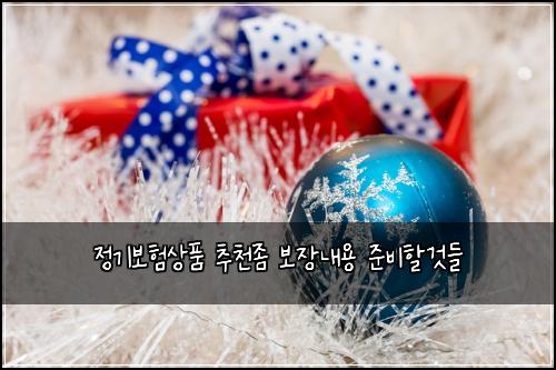 정기보험상품 추천좀 보장내용 준비할것들