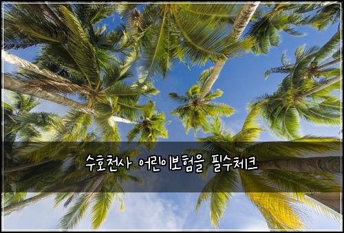 수호천사 어린이보험을 필수체크