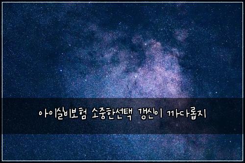 ์์ด์ค๋น๋ณดํ ์์คํ์ ํ ๊ฐฑ์ ์ด ๊น๋ค๋กญ์ง