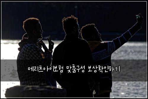 메리츠아이보험 맞춤구성  보상확인하기