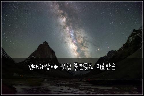 현대해상태아보험 플랜필요  치료받음